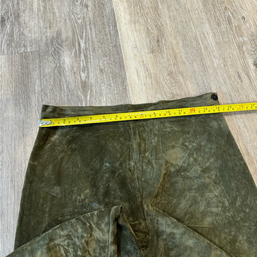 On Nest Pas Des ANGES Olive Green Fringe Pants - Picture 13 of 16